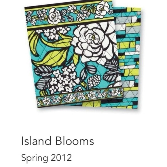 VERA BRADLEY Island Blooms Carry It All Wristlet Blue Green Lippies Case - Picture 11 of 11